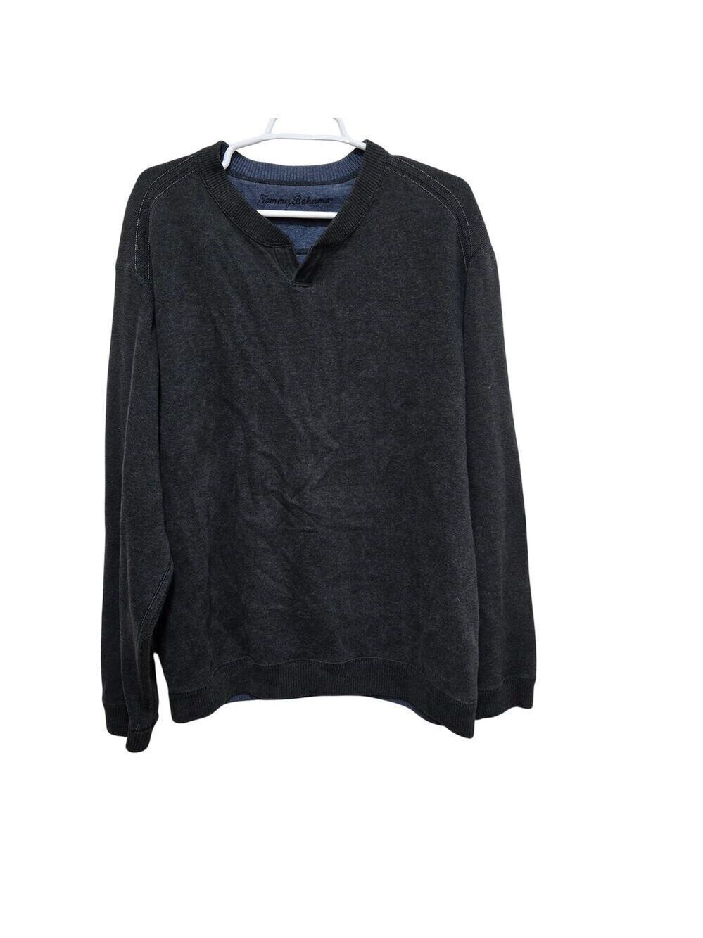 Tommy Bahama Reversible Sweatshirt Pullover Men XL Gray